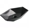 Umywalka ceramiczna nablatowa czarna 57x36 KERRA-570 BLM